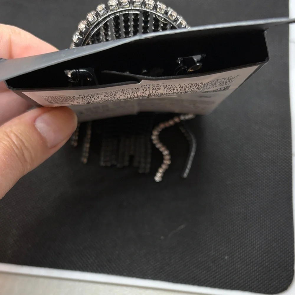 Zara Silver Rhinestone Hair Clip Tassel